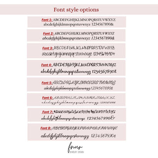 Birth flower birthstone necklace fonts