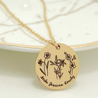 bouquet flower necklace