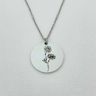 Silver bouquet Necklace