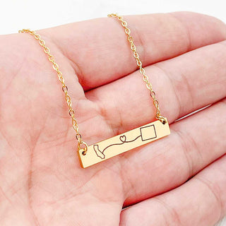 Engraved state Necklace