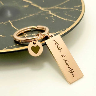 actual handwriting keychain