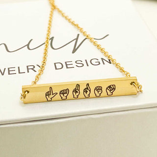 ASL Name Necklace