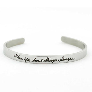 handwriting cuff jewelry