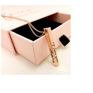 name bar necklace